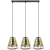 Lampa wisząca metalowa czarno-złota 3-punktowa 9318/3 z serii LUGO - Lampy Elem